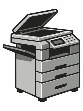 Ofis Fotokopi Makinesi İllüstrasyonu