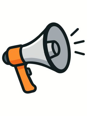 Megafon Hoparlör Vektör İllüstrasyonu