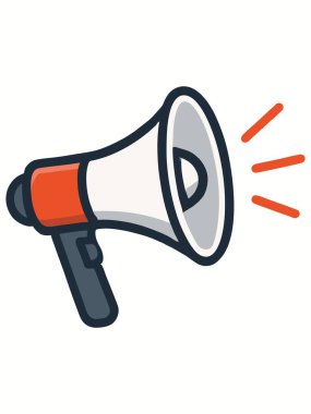 Megafon Hoparlör Vektör İllüstrasyonu