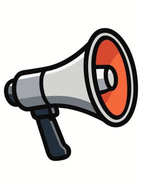 Megafon Hoparlör Vektör İllüstrasyonu