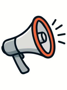 Megafon Hoparlör Vektör İllüstrasyonu