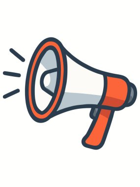 Megafon Hoparlör Vektör İllüstrasyonu