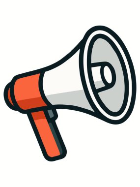 Megafon Hoparlör Vektör İllüstrasyonu