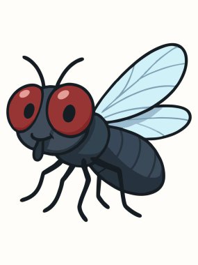 Şirin Sinek çizgi film vektör çizimi