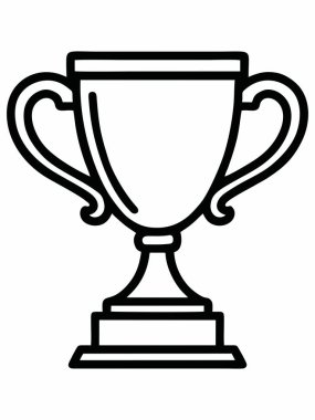 Kupa Simgesi Siyah Taslak Biçiminde