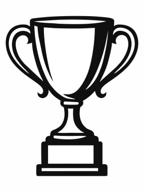 Kupa Simgesi Siyah Taslak Biçiminde