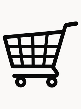 Alışveriş arabası ikon vektör illüstrasyonu