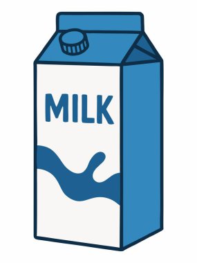 Süt Kutusu Vektör İllüstrasyonu