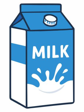 Süt Kutusu Vektör İllüstrasyonu