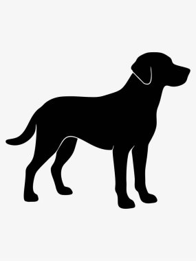 Köpek Silueti Simgesi İllüstrasyonu