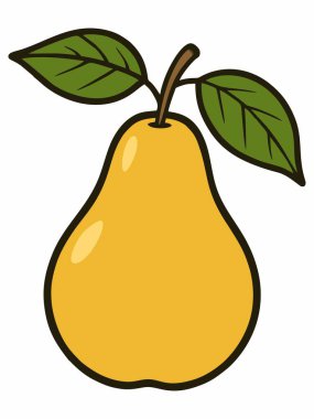 Sarı bir armut tasviri