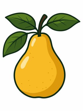 Sarı bir armut tasviri