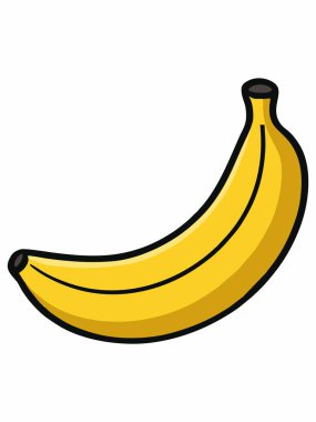 Taze Sarı Muz Çizgi Filmi Çizimi