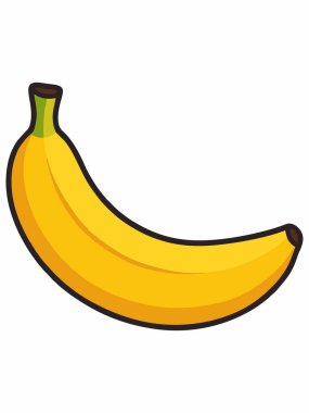 Taze Sarı Muz Çizgi Filmi Çizimi