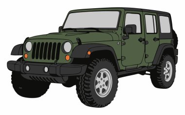 Rugged Green 4x4 Off-Road Jeep