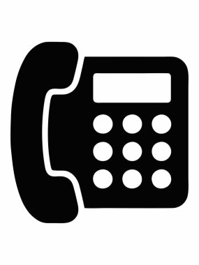 Ev Telefonu Simgesi İllüstrasyonu