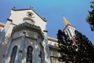 Huyen Sy Kilisesi 'nin 26 Kasım 2025' te Ho Chi Minh City, Vietnam 'da Noel süslemeleri ile fotoğrafı: Saigon' un en eski altı kilisesinden biri olan Huyen Sy kilisesinin güzel mimarisi 