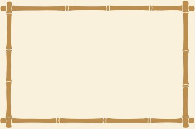 Açık tahıl dokusu ve basit köşe eklemleri olan dikdörtgen ahşap bir çerçeve..