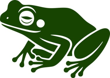 Basit yeşil ağaç kurbağası yan profilde geniş gözlü ve kıvrık parmaklı olarak görülüyor..