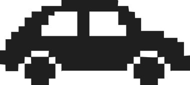 Yandan siyah ve beyaz olarak gösterilen küçük resimli araba.