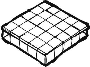 Yükseltilmiş kare bölümlerden yapılmış Isometric çikolatası.