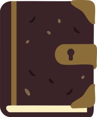 Köşe giysisi ve kemerli koyu deri bir günlük..