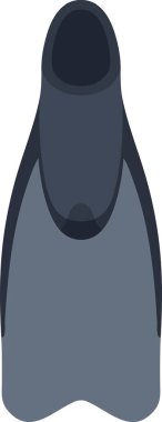 Dalış ve şnorkelle yüzmek için tasarlanmış gri bir yüzgeç..