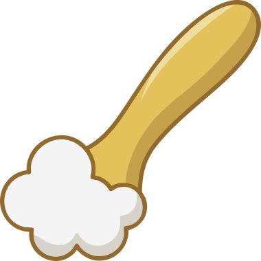 Yuvarlak et şekli ve kemik ucu olan tavuk budu çizimi.