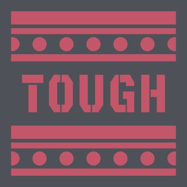 Sert metin ve noktalı şeritli güçlü endüstriyel tarzda kalın dikdörtgen etiketler