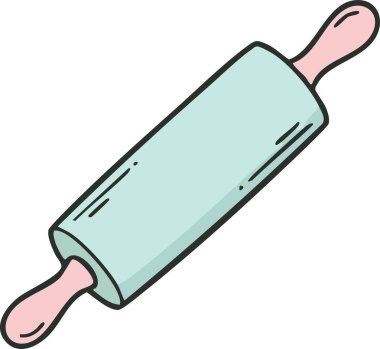 Silindirik gövdesi ve hamur düzleştirmek için kullanılan küçük kenarlı katı bir oklava.