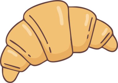 Havadar katmanları ve yumuşak eğriyi gösteren altın bir hilal hamur işi.