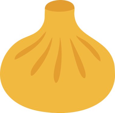 Yuvarlak bir çorba köftesi, küçük bir üst kapakta toplanmış kıvrımlı kıvrımlarla dimdik duruyor.