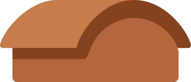 Pürüzsüz bir profili olan kahverengi mimari bir çatı parçası bir varil kasasını işaret ediyor.