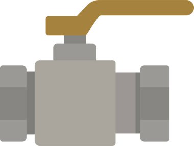 Yatay kolu ve kenarlı bağlantıları olan bir musluk topu vanası..