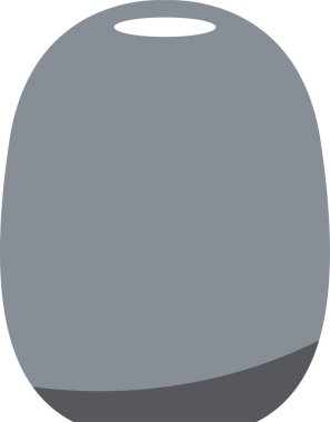 Gri renkli yumurta şekilli cihaz simgesi kompakt hava temizleyiciyi ya da nemlendiriciyi temsil ediyor.