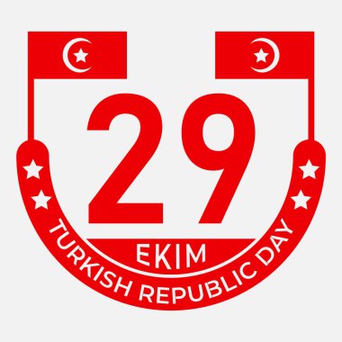 29 Ekim Turkish Republic Day National Celebration Emblem