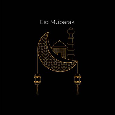 Hilal Ay ve Camii ile Altın Bayram Mübareği