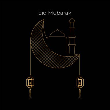 Hilal Ay ve Camii ile Altın Bayram Mübareği