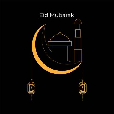 Hilal Ay ve Camii ile Altın Bayram Mübareği