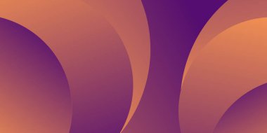 Soyut Gradyan Eğrileri: Mor ve Turuncu Modern Tasarım