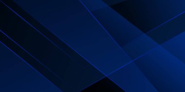 Vurucu Soyut: Keskin Çizgileri olan Derin Mavi Geometrik Katmanlar