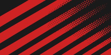 Dinamik Kırmızı ve Siyah Çapraz Çizgiler Yarı Renk Solgunluk Efekti