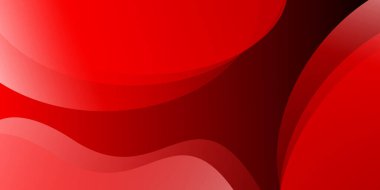 Soyut Kırmızı Dalgalar: Düz Eğimli Dinamik Gradyan Arkaplan