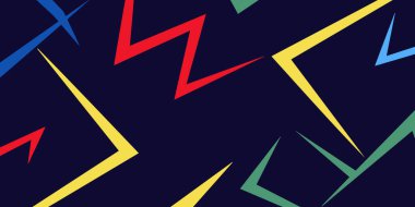 Canlı Geometrik Kaos: Derin Donanma Arkaplanındaki Soyut Çizgiler