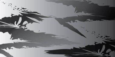 Soyut Siyah ve Beyaz Fırça Vuruşu Tasarımı Gradyan Sırtüstü