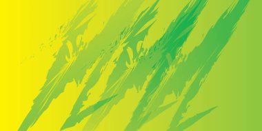 Soyut Yeşil ve Sarı Fırça Vuruşları Gradyan Arkaplan Metni