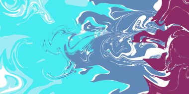 Soyut Girdaplar: Turkuaz, Mavi ve Burgundy Marbleleştirilmiş Şekiller