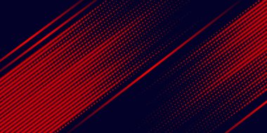 Donanma Mavisi 'nde Çapraz Çizgilerle Dinamik Kırmızı Yarıton Deseni, M