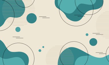 Gök mavisi şekilleri ve daireleri olan modern bir soyut arkaplan sunumlar veya web siteleri için mükemmel.