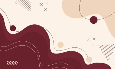 Organik şekiller, çizgiler ve minimalist renk paleti içeren modern bir soyut arka plan..